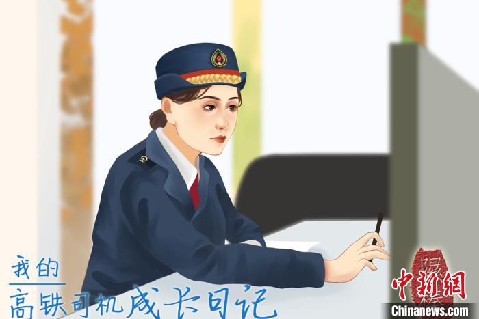 “95后”动车女司机学员手绘成长历程 记录工作瞬间
