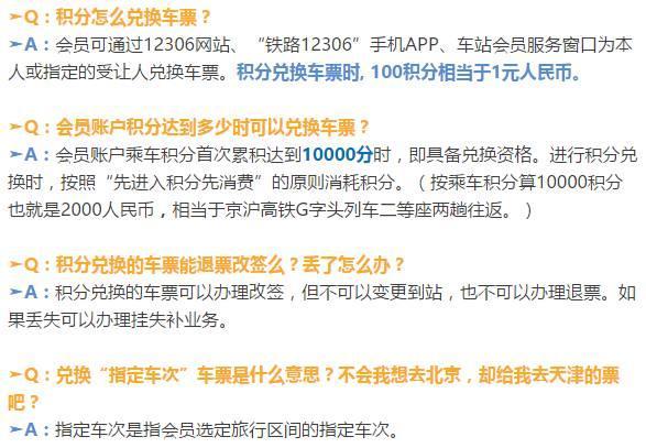 今日起坐火车积分能兑换车票 一图详解操作步骤