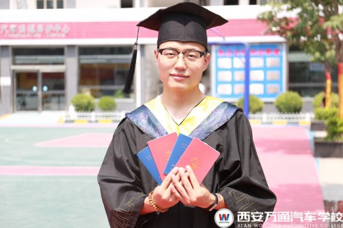 西安万通汽车学校成才模式：用技能+学历 成就美好未来