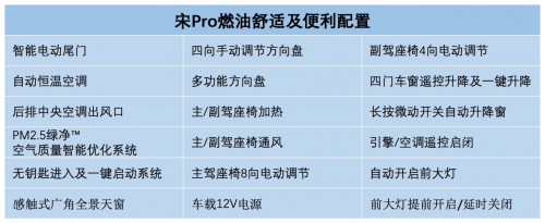 漂亮的实力派 比亚迪宋Pro燃油详细配置曝光
